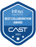 BEST COLLABORATION AWARD at Infosys Partner Connect FY24